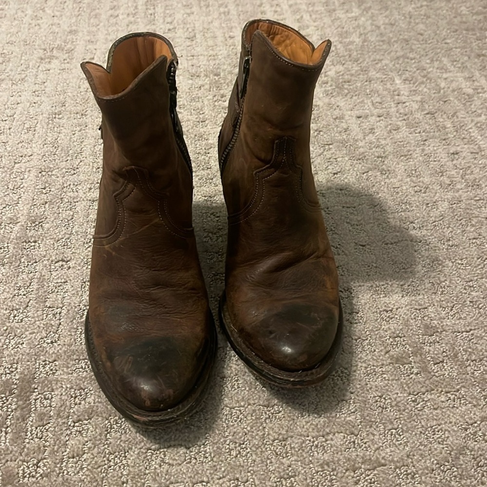 Brown Leather Ankle Boots